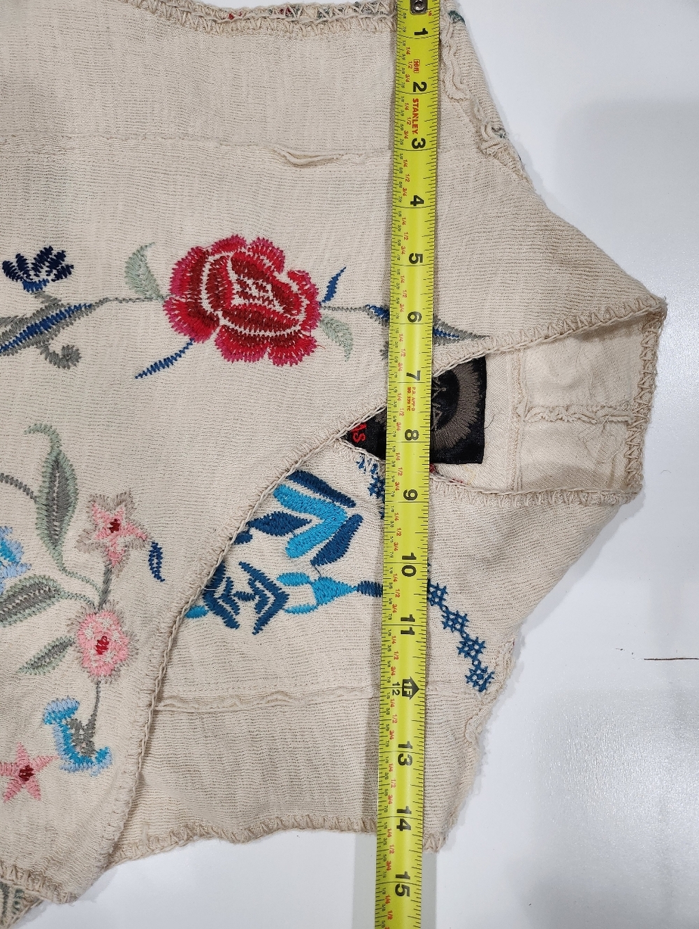 NWT Johnny Was Biya Imrie Patchwork Embroidered Vest Cream Boho Sz M - Picture 12 of 16
